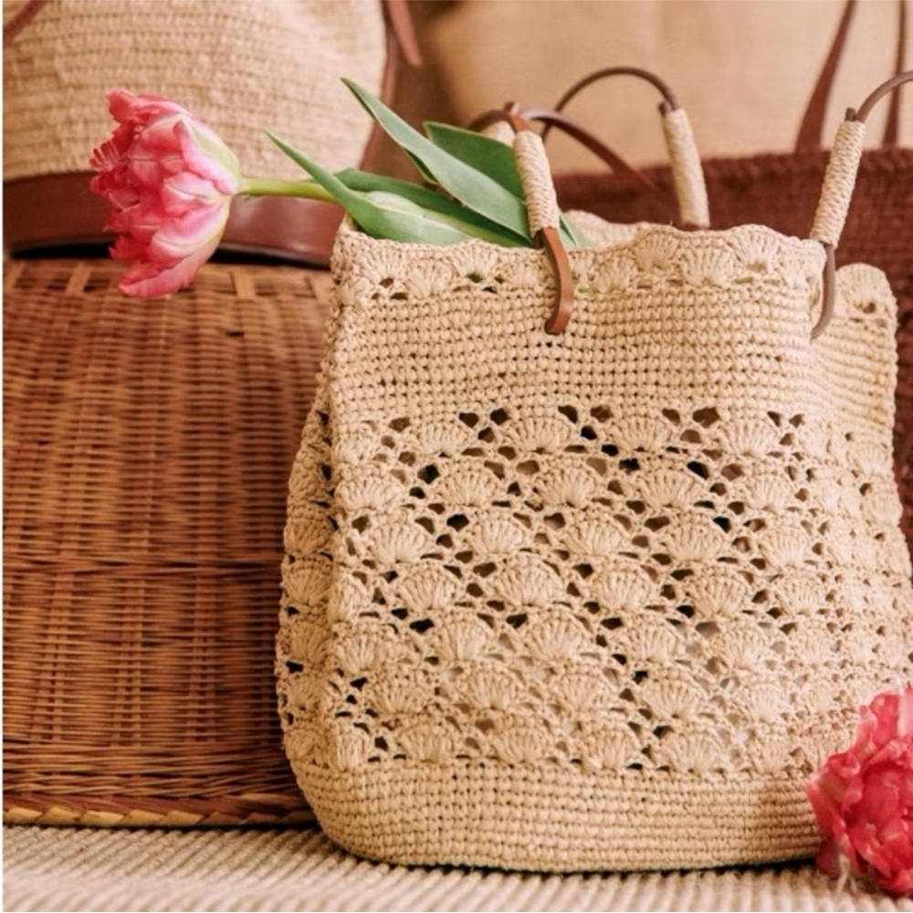 Sezane Ralph Raffia Bag - Picture 2 of 5